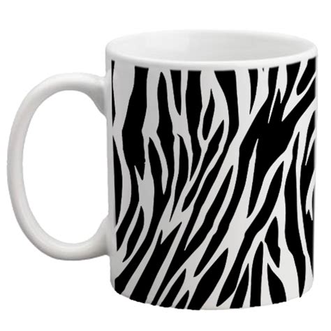 Zebra Pattern Background Custom Coffee Mug - 11 ounce - Coffee Mugs - Drinkware