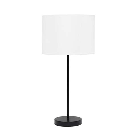 Simple Designs 224 In Black Table Lamp With Fabric Shade In The Table