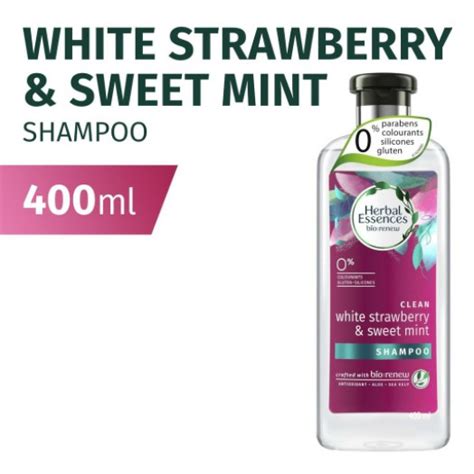 Clairol Herbal Essences Bio Renew Shampoo 400ml Clean White Strawberry And Sweet Mint Shopee