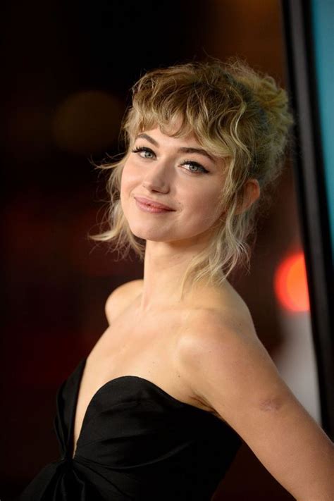 Imogen Poots Walks The Red Carpet With Curly Bangs And A Plunging