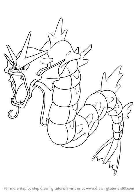Learn How To Draw Gyarados From Pokemon Pokemon Step By Step
