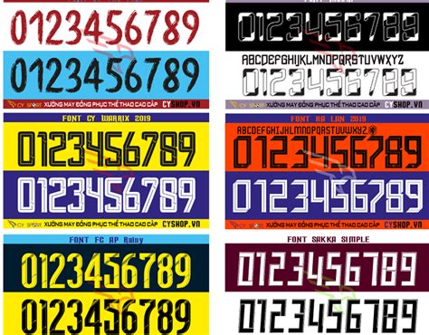 Font Number Kit Soccer Version 2 Cyshopvn On Behance Numbers Font
