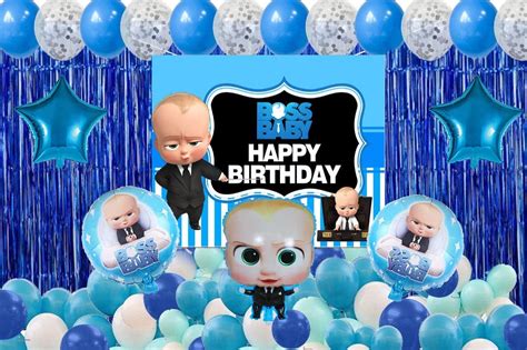 Buy Theme My Party Boss Baby Birthday Party Decorations Complete Set