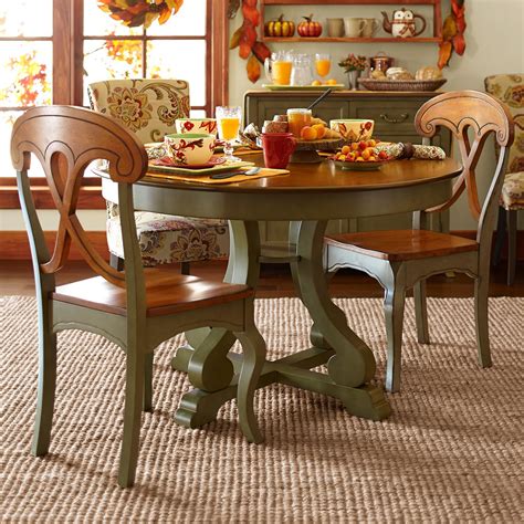 Marchella Sage Round Dining Table Green Dining Table Dining Room
