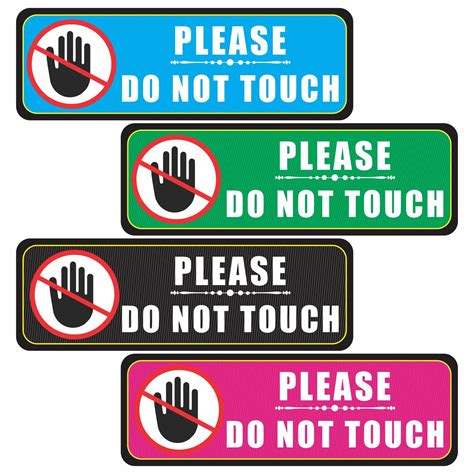Buy Do Not Touch Sticker Pack Of X Large Laminated Vinyl