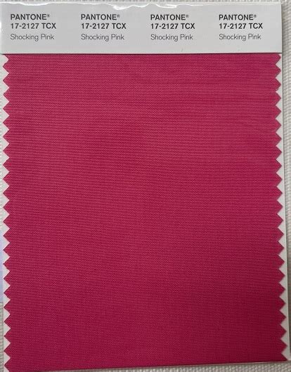 Pantone Tcx Cotton Swatch Card 17 2127 Tcx Shocking Pink