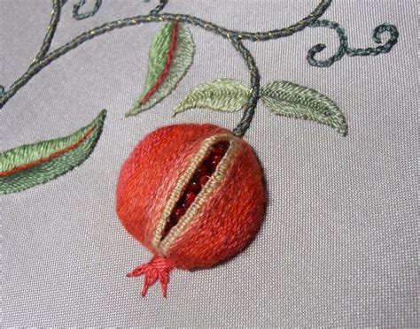 Pomegranate Detail Detail Crewel Embroidery Crewel Embroidery Kits