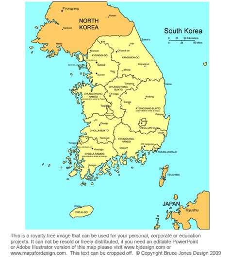 Korea consists of 7 metropolitan & 9 provinces. obryadii00: map of south korea provinces