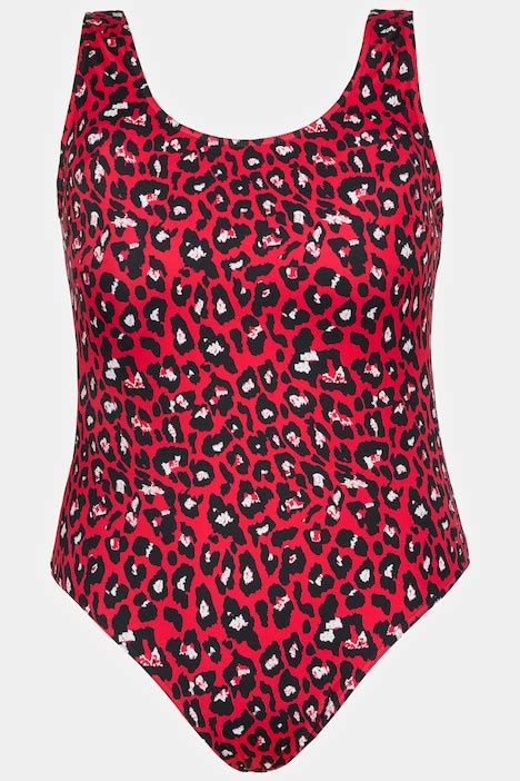 Red Leopard Print Swimsuit Swimsuits Swimwear