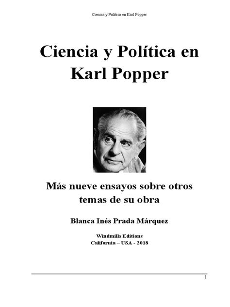Ciencia Y Política En Karl Popper Pdf Karl Popper Science