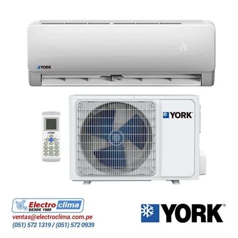 Aire Acondicionado Split Pared Inverter York 24000 Btu Electro Clima Perú