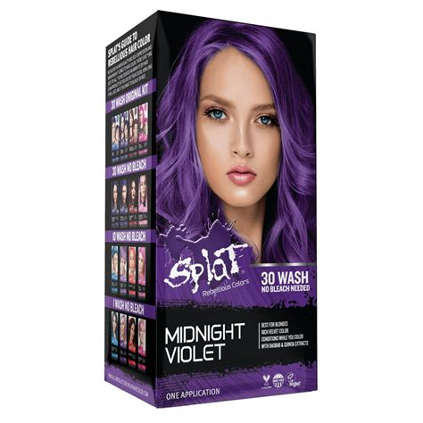 Splat Rebellious Colors 30 Wash No Bleach Semi Permanent Hair Color Kit