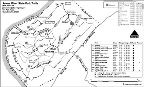 James River State Park Map Share Map