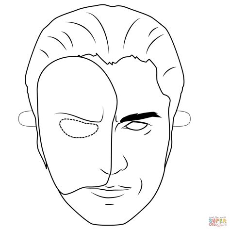 Abandoned opera house, home of the phantom, and your current haunt. Phantom of the Opera Mask coloring page | Free Printable ...