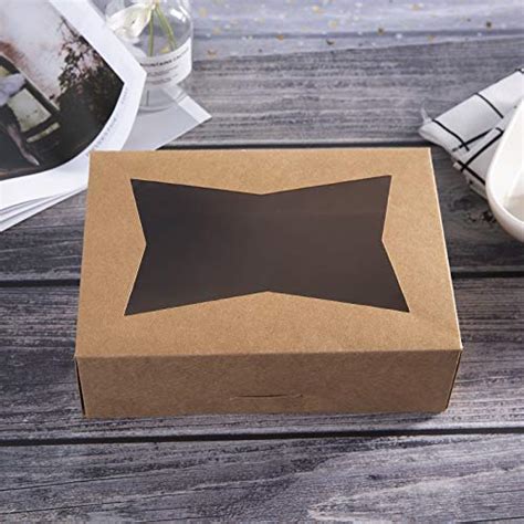 One More Inch Brown Cookie Boxes With Window Small Auto Popup Bakery