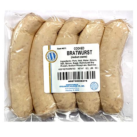 Stiglmeier Bavarian Style Bratwurst 1 Lbs Medium Coarse The Taste