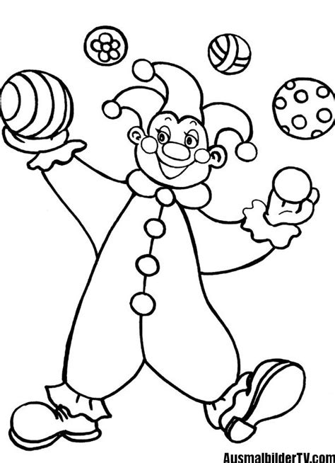 Grund genug für uns eine eigene kategorie malvorlagen clowns anzubieten. Ausmalbilder-Clown-03 - AusmalbilderTV.com
