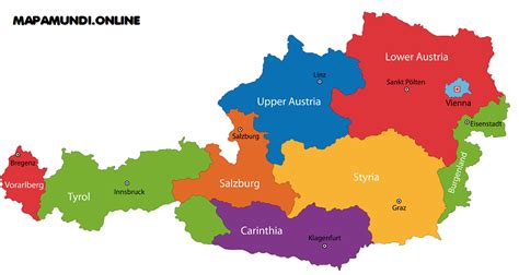 ⊛ Mapa De Austria ·🥇 Político Físico And Turístico En Imágenes 2022
