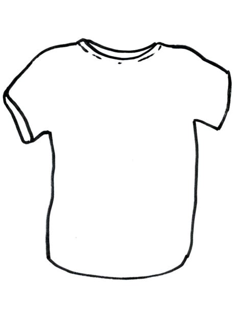 Blank Tshirt Coloring Page Coloring Pages