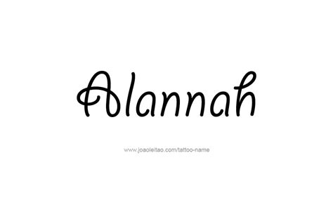 Alannah Name Tattoo Designs
