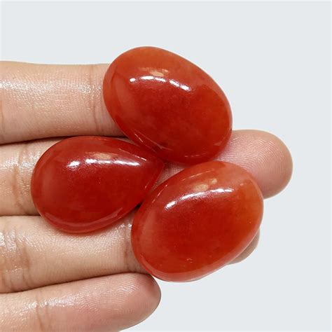 Red Jade Cabochon Mix Shape Red Jade Gemstone Loose Gemstone Etsy