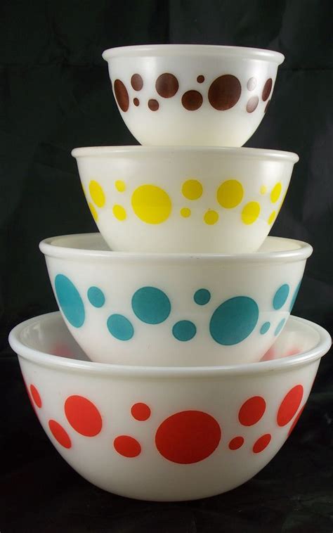 Hazel Atlas Nesting Bowls Vintage Kitchenware Vintage Bowls Vintage