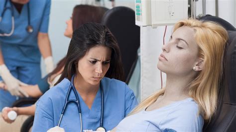 Frustrated Nursing Student Unable To Draw Blood Without Draining Entire
