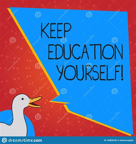 Conceptual Hand Writing Showing Keep Education Yourself Business Photo