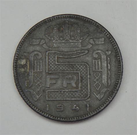 Belgium 5 Francs 1941 Central Lakes Coins