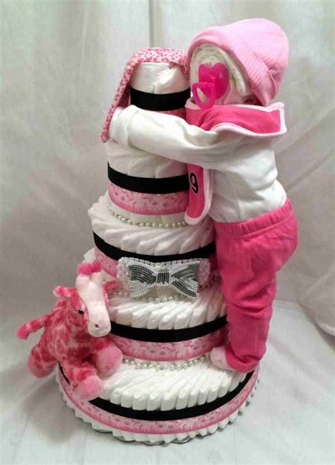 How To Make A Diaper Cake Centerpiece For Baby Shower Baby Shower