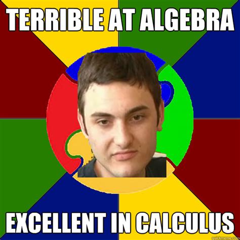Terrible At Algebra Excellent In Calculus Autistic Kid Quickmeme