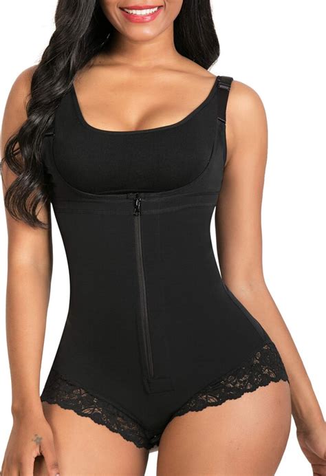 shaperx shapewear for women tummy control fajas colombianas body shaper zipper open bust