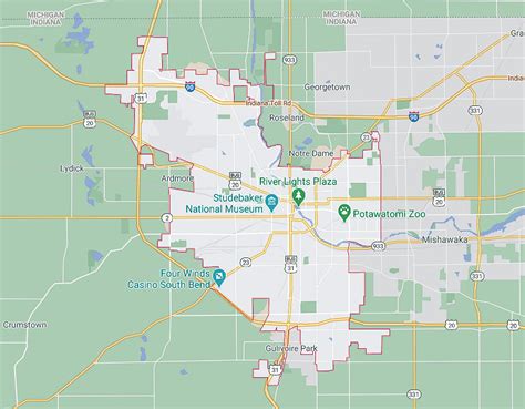 South Bend Indiana Zip Code Map