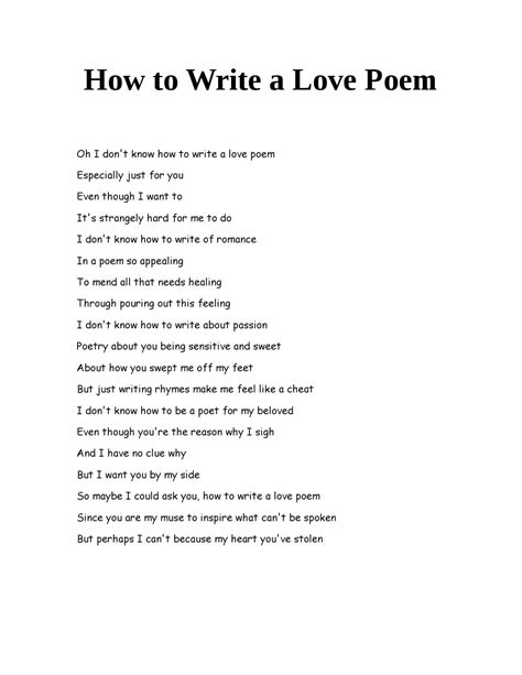 How To Write A Romantic Poem