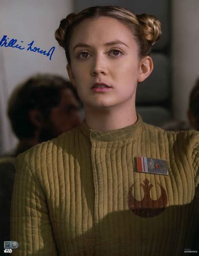 Billie Lourd As Lieutenant Connix 11x14 Autogrpahed In Blue Ink Photo
