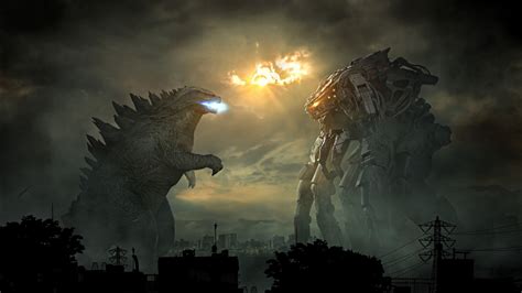 We hope you enjoy our growing collection of hd images to use as a background or home screen for your. Godzilla Versus Robot With Background Of Sunrise And ...