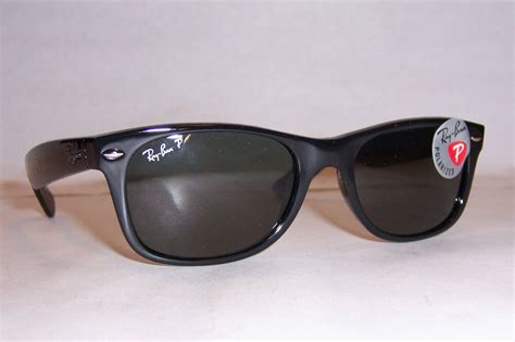 new ray ban sunglasses wayfarer 2132 901 58 black green polarized 52mm authentic ebay
