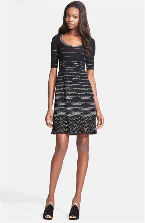 M Missoni Space Dye Knit Fit And Flare Dress Nordstrom