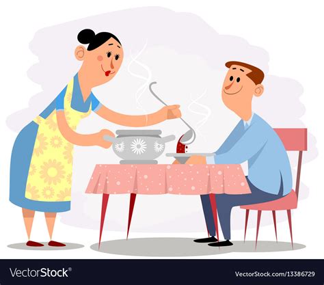 Wife And Husband Royalty Free Vector Image Vectorstock