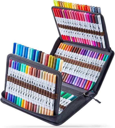 120 Colours Art Pens Set Ohuhu Dual Tips Coloring Brush Fineliner