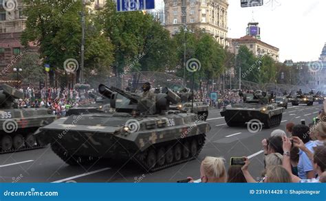 Kiev Ukraine August Training Military Parade Military