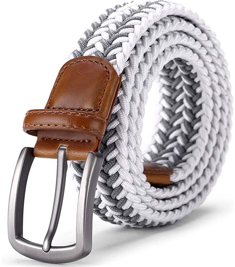Braided Stretch Belt Jiguoor Golf Casual Elastic Woven Belts For Men