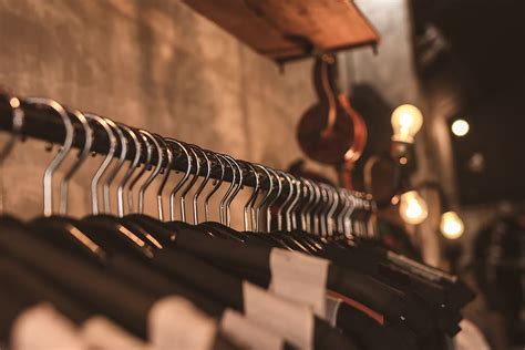 Hd Wallpaper Photo Of Black Clothes On Hangers Blur Blurred