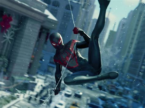 1400x1050 Resolution Spider Man Miles Morales Black And Red Suit