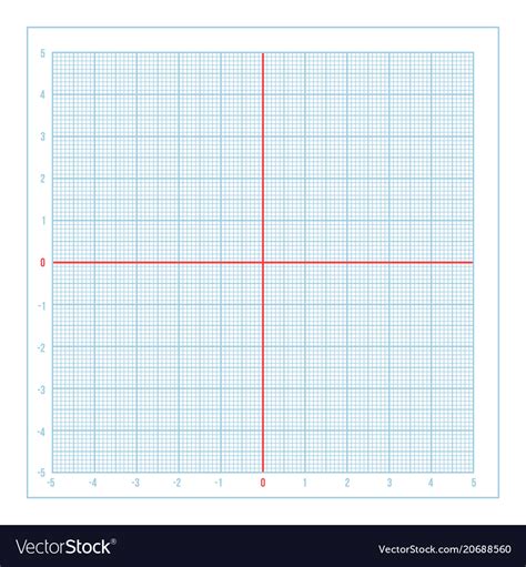 Blue Metric Graph Paper With Coordinate Royalty Free Vector