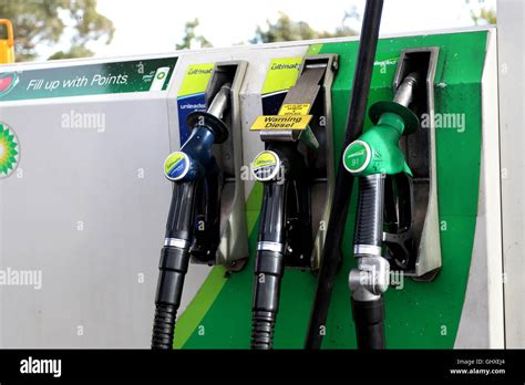 Bp British Petroleum Petrol Pumps At Petrol Station In Melbourne