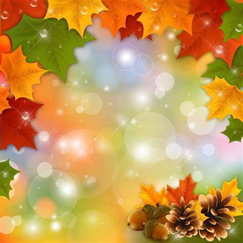 Bright Autumn Leaves Psd Background