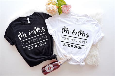 Mr And Mrs Shirts Honeymoon Shirts Newlywed Shirts Ring Tie Wedding Shirt Wife And Hubs