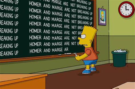 Bart Simpson Tweets To Stop Marriage Split Rumours Daily Star