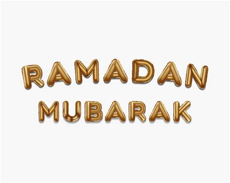 Ramadan Mubarak Written With Golden Foil Balloons Ramadan Mubarak